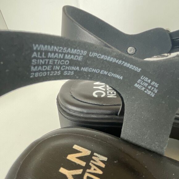 Madden NYC Fisherman Lug Sole Platform Sandals 9.5 Black - Picture 7 of 9